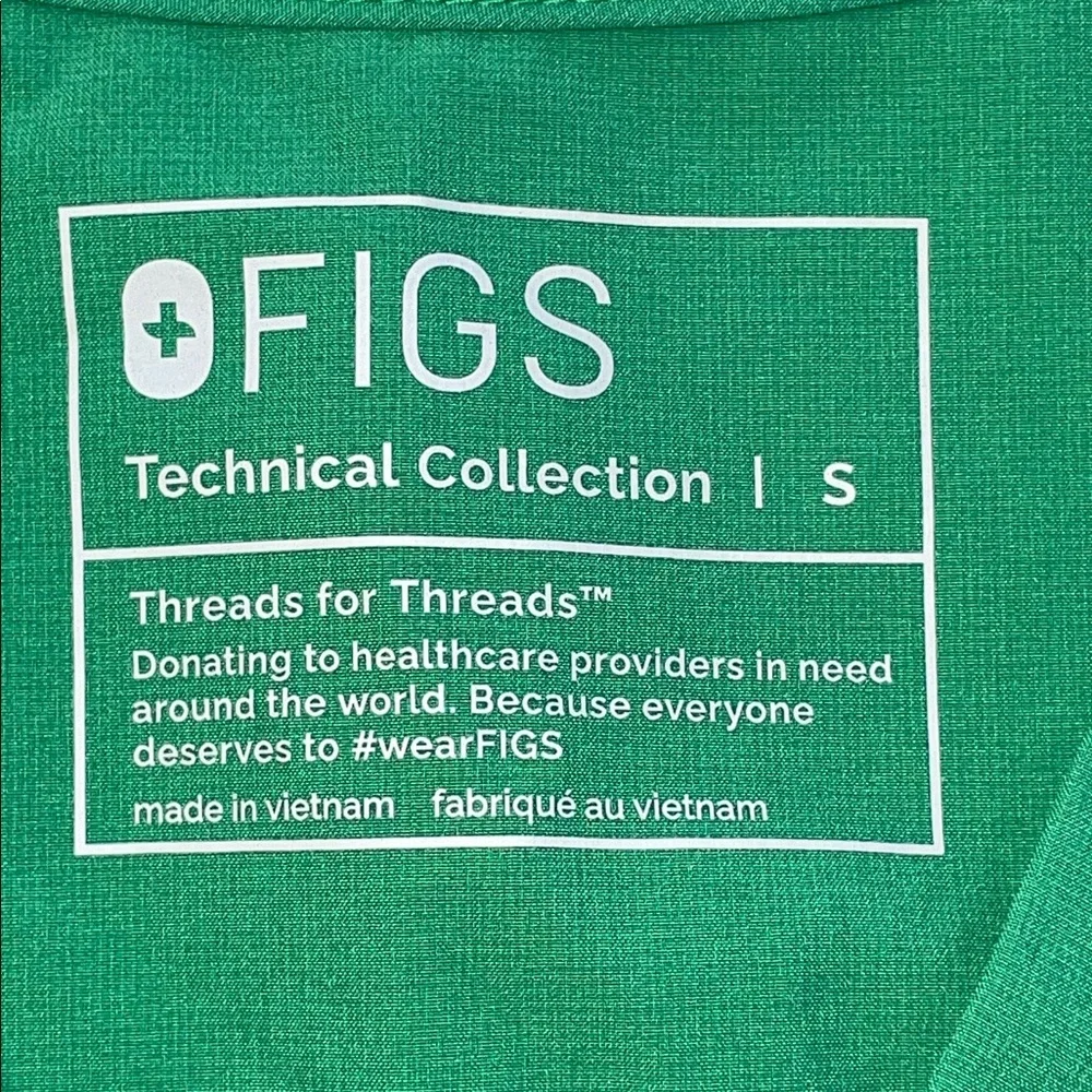FIGS Catarina One Pocket Scrub Top in Emerald Safety Green sz S - Picture 6 of 7